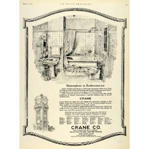  1920 Ad Crane Valves Pipe Fittings Sanitary Furniture 