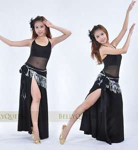 GD】 tribal belly dance 3pc costume top pants hip scarf  
