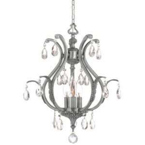 By Crystorama Lighting Abbie Collection Pewter Finish 3 Lights Semi 