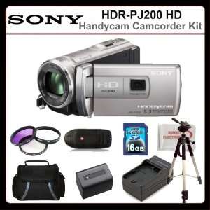  Sony HDRPJ200 Camcorder Kit IncludesSony HDR PJ200 High Definition 