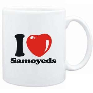 Mug White  I LOVE Samoyeds  Dogs 