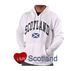  Scotland Saltire Hoodie Top White Patio, Lawn & Garden