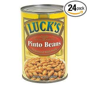Lucks Beans, Pinto, 15 Ounce (Pack of 24)  Grocery 
