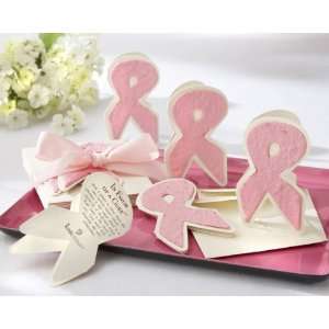 In Favor of a Cure Pink Ribbon Plantable Wildflower Favors (Set of 