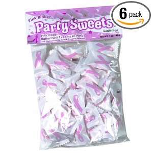 Party Sweets By Hospitality Mints Pink Ribbon Buttermints, 7 Ounce 