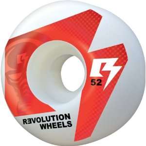  Revolution Big Red 52mm White Skate Wheels Sports 