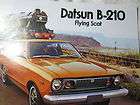 DATSUN B 210 FLYING SCOT NOS DEALER PAPERWORK ORIGINAL