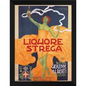  Alfredo Chappuis FRAMED Art 28x36 Liquore Strega 1906 