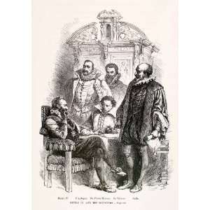  1875 Woodcut Alphonse Neuville Henry VI Minister Cabinet 