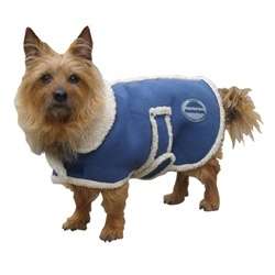 Weatherbeeta Pearl Fleece Winter Dog Rug Coat Denim 20  
