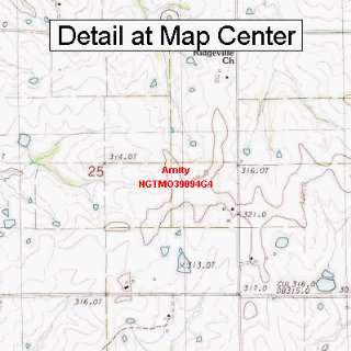  USGS Topographic Quadrangle Map   Amity, Missouri (Folded 