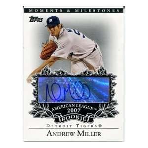  Andrew Miller Autographed/Hand Signed 2007 Topps Card 