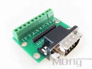 DB9 Serial Port Signals Breakout Board Male Connector  