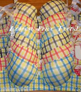 BRAS BR9644 Plaid,Checks LOT 36 38 40 42 44 46 DD DDD  