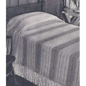 Vintage Knitting PATTERN to make   Motif Bedspread Texas Ranch Modern 