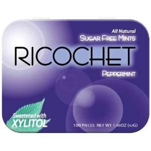 Ricochet Mints w/ Xylitol, Peppermint, 100 ct, 6 pk  