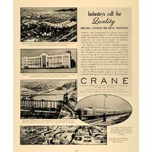  1936 Ad Crane Valves Pipes Whiting Refinery Armour Beef 