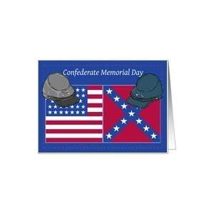 Confederate Memorial Day Hats and Flags Card Health 