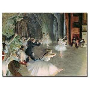  Edgar Degas  The Rehearsal of the Ballet Onstage  Canvas Art 