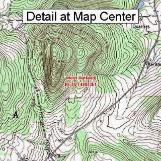   Topographic Quadrangle Map   West Rutland, Vermont (Folded/Waterproof