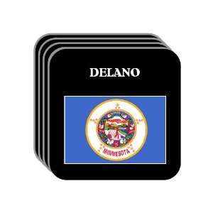US State Flag   DELANO, Minnesota (MN) Set of 4 Mini Mousepad Coasters