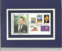 Ronald REAGAN, In Memoriam Matted Cover Combo  5 Stamps  
