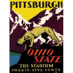  1930 Ohio State Buckeyes vs. Pittsburgh Panthers 22 x 30 