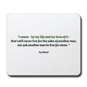  AYN RAND QUOTATION Art Mousepad by  Office 