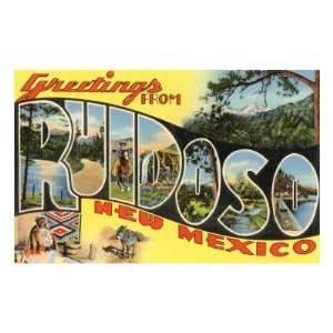 Greetings from Ruidoso, New Mexico Premium Poster Print, 8x12  