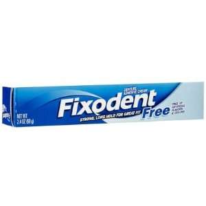  Fixodent Free Denture Adhesive Cream 2.4 oz (Quantity of 5 