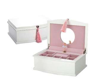 New Reed & Barton Ballerina Jewelry & Music Box   White  