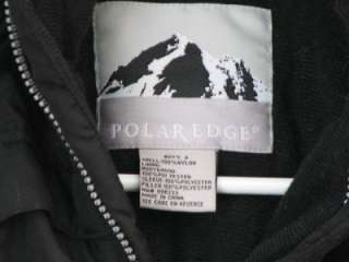 Polar Edge Toddler 1 Piece Hooded Snow Suit Sizes 3 & 4 Black/Orange 