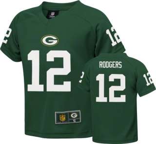 Green Bay Packers Kids Green Reebok Aaron Rogers T Shirt  