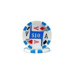  Premium 4 Aces Poker Chips w/Denominations (11.5g) Sold in 