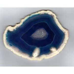Inch Teal Brazilian Agate Slice Display or Craft Use Actual Agate 