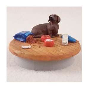  Red Dachshund Candle Topper Tiny One A Day at Home