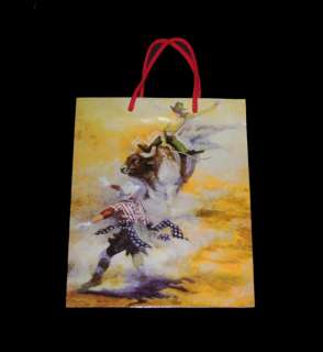 Leanin Tree Gift Bag Rodeo*Wolves*Cowboy Boots*Old Lady*Native 