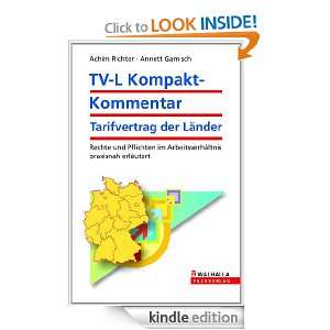 TV L Kompakt Kommentar Tarifvertrag der Länder; Rechte und Pflichten 