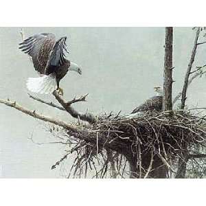  Robert Bateman   The Return Bald Eagle Pair Canvas Giclee 