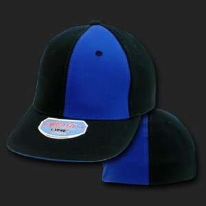   ROYAL BLUE BASEBALL PINWHEEL FLEX FIT FITTED CAP HAT 