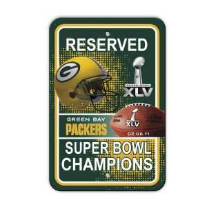  NFL Green Bay Packers 12 by 18 inch Plastic Parking Sign 