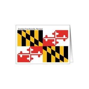  Maryland   City of Rockville   Flag   Souvenir Card Card 