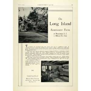 1930 Ad Sweetwater Farm Hauppauge Long Island Thomas Hunt Talmage Real 