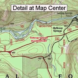  USGS Topographic Quadrangle Map   Belknap Springs, Oregon 