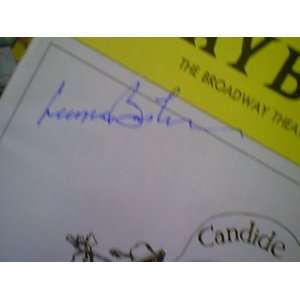 Bernstein, Leonard 1975 Playbill Candide Operetta Signed 