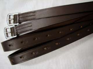 Premium Oil Leather 2Ply English stirrup Leathers BLACK  