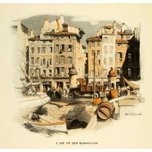  1920 Print William James Aylward Marseilles France Two 