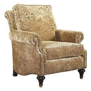   Elegant Neutral Fabric Recliner with Panel Arms Furniture & Decor
