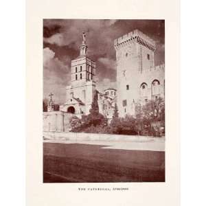  1920 Print Cathedral Avignon Romanesque Schism Landmark 