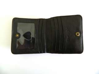   Juicy Couture Black Leather Wallet Vintage Lock Design  
